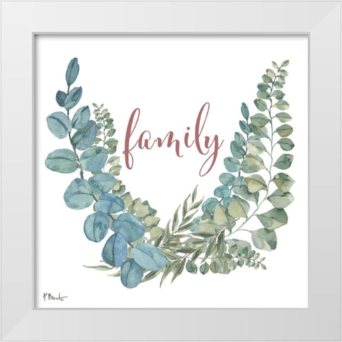 Eucalyptus Bloom IV - White White Modern Wood Framed Art Print by Brent, Paul