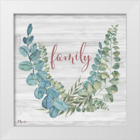 Eucalyptus Bloom IV White Modern Wood Framed Art Print by Brent, Paul