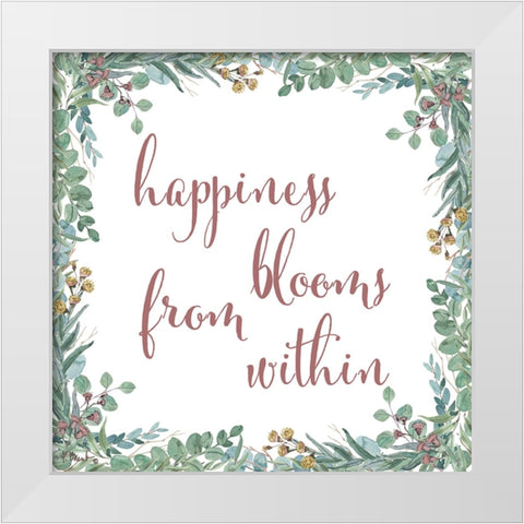 Eucalyptus Bloom V - White White Modern Wood Framed Art Print by Brent, Paul