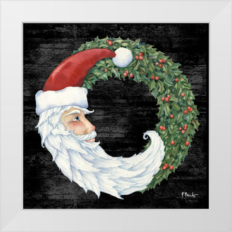 Festive Wreath I - Black White Modern Wood Framed Art Print by Brent, Paul
