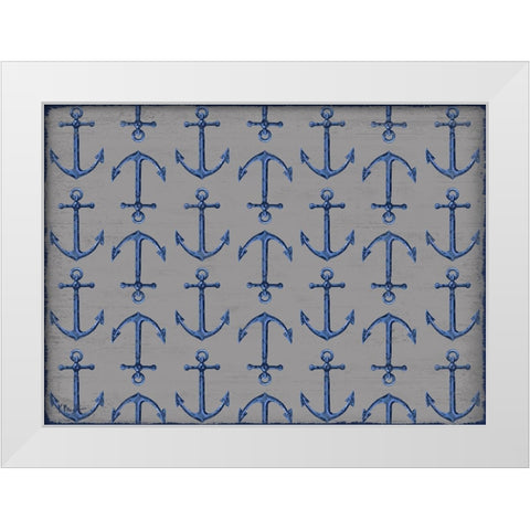 Sunny Nautical Repeat White Modern Wood Framed Art Print by Brent, Paul