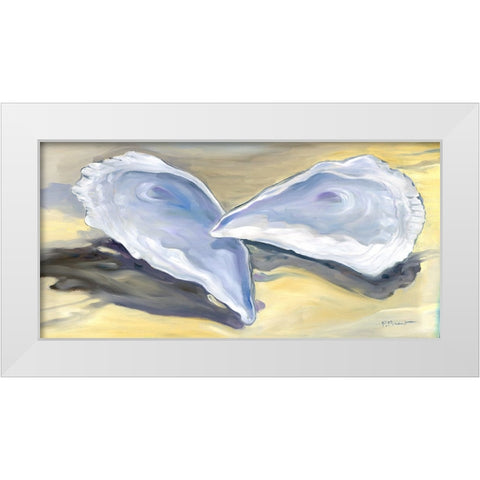 Oysters on the Sand I White Modern Wood Framed Art Print by Brent, Paul