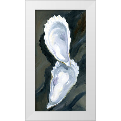 Oysters Close Up III - Dark Brown White Modern Wood Framed Art Print by Brent, Paul