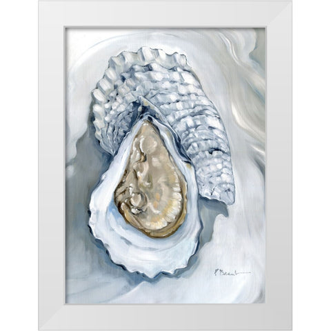 Oyster Close Up VII - White White Modern Wood Framed Art Print by Brent, Paul