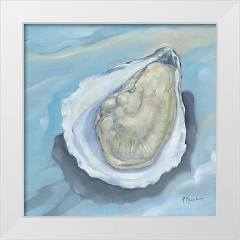 Oyster Close Up XI - Aqua White Modern Wood Framed Art Print by Brent, Paul