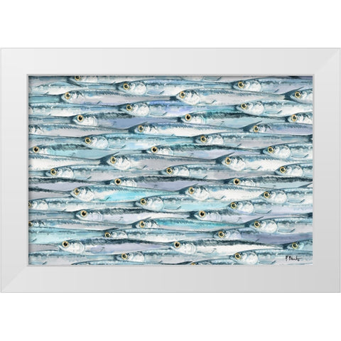 Sardinia Horizontal White Modern Wood Framed Art Print by Brent, Paul