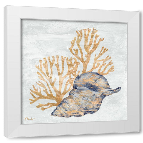 Shimmering Shells II - Indigo White Modern Wood Framed Art Print by Brent, Paul