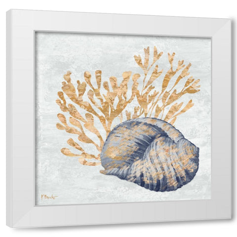 Shimmering Shells IV - Indigo White Modern Wood Framed Art Print by Brent, Paul