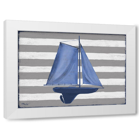 Sunny Nautical II White Modern Wood Framed Art Print by Brent, Paul