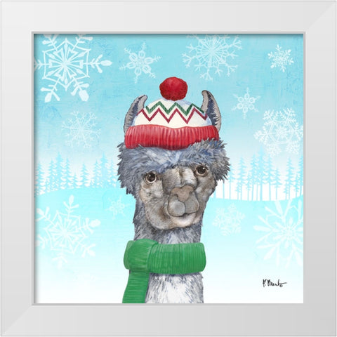 Fa La La Llama II White Modern Wood Framed Art Print by Brent, Paul