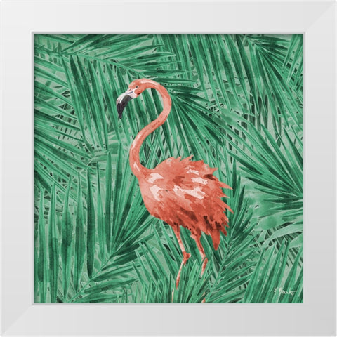 Emerald Veld VI - Palms White Modern Wood Framed Art Print by Brent, Paul