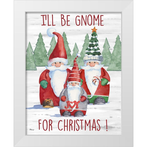 Gnome Town Vertical White Modern Wood Framed Art Print by Brent, Paul