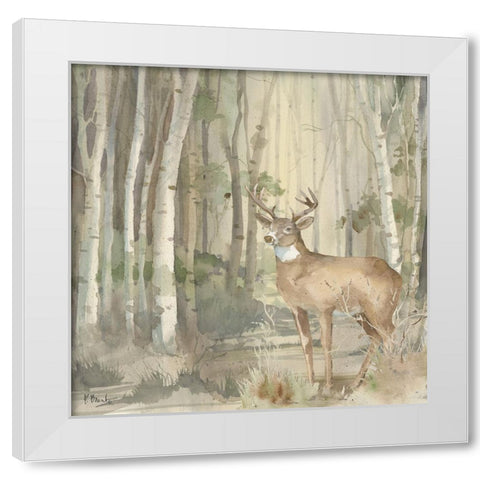 Birch Forest II White Modern Wood Framed Art Print by Brent, Paul