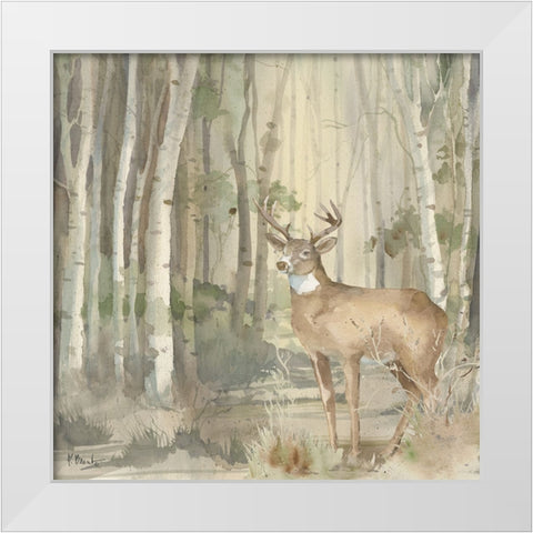 Birch Forest II White Modern Wood Framed Art Print by Brent, Paul