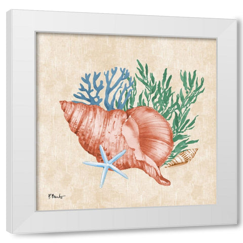 Woven Sea I White Modern Wood Framed Art Print by Brent, Paul