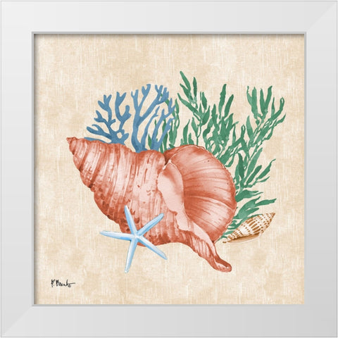 Woven Sea I White Modern Wood Framed Art Print by Brent, Paul