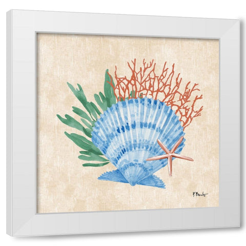 Woven Sea II White Modern Wood Framed Art Print by Brent, Paul