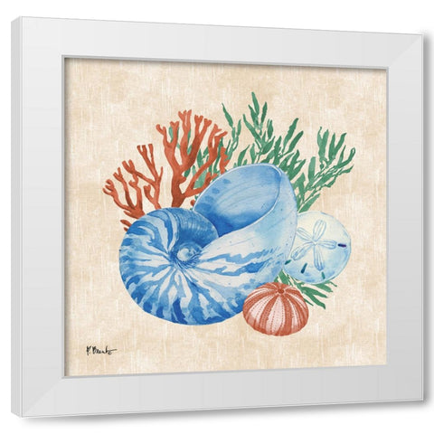 Woven Sea III White Modern Wood Framed Art Print by Brent, Paul