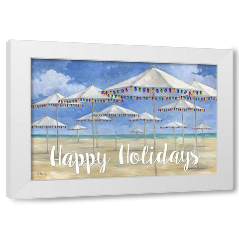 Holiday Blanco Beach I White Modern Wood Framed Art Print by Brent, Paul