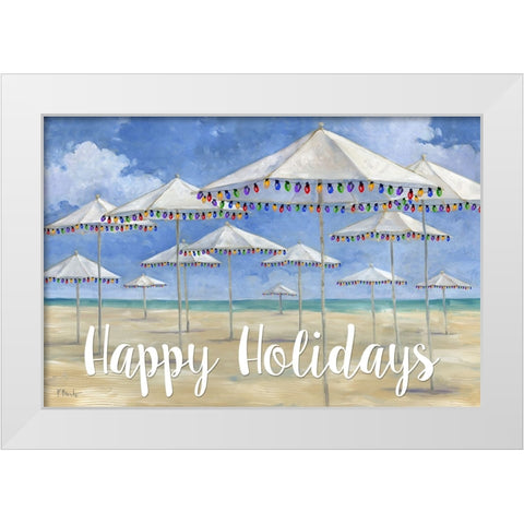 Holiday Blanco Beach I White Modern Wood Framed Art Print by Brent, Paul