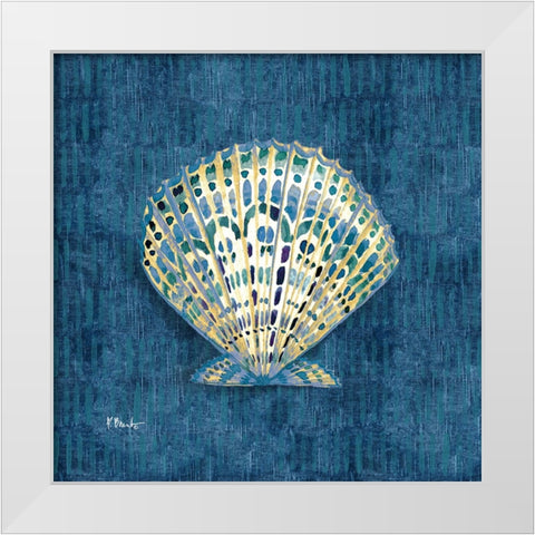 Embellished Shells III - Blue White Modern Wood Framed Art Print by Brent, Paul