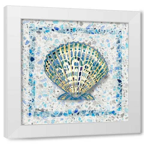 Embellished Shells III White Modern Wood Framed Art Print by Brent, Paul