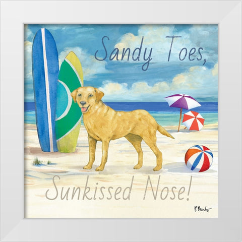 Surf Pup IV White Modern Wood Framed Art Print by Brent, Paul