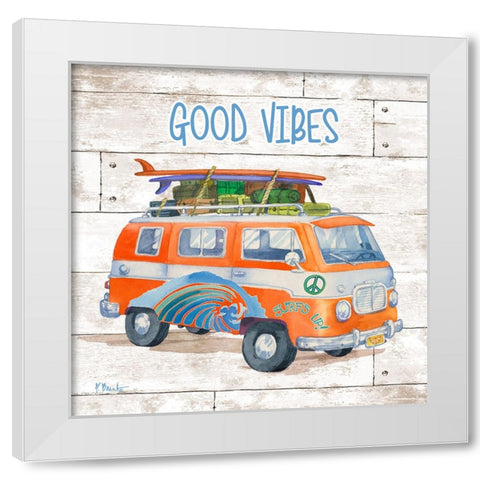 Surf Voyage I - Wood White Modern Wood Framed Art Print by Brent, Paul