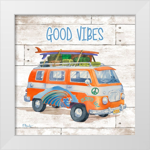 Surf Voyage I - Wood White Modern Wood Framed Art Print by Brent, Paul