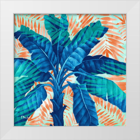 Miami Palm I White Modern Wood Framed Art Print by Brent, Paul