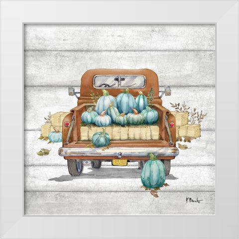 Heirloom Harvest V - Hay Bales White Modern Wood Framed Art Print by Brent, Paul