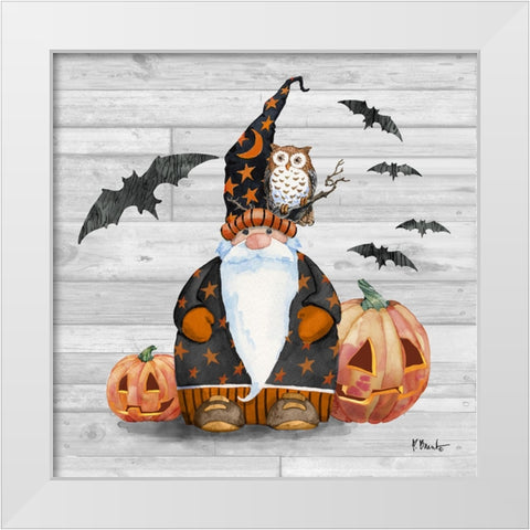 Halloween Gnome II White Modern Wood Framed Art Print by Brent, Paul