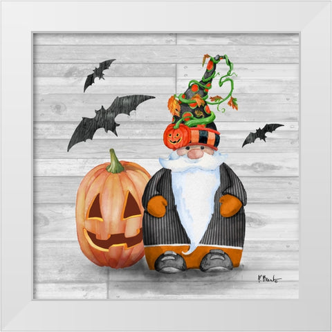 Halloween Gnome IV White Modern Wood Framed Art Print by Brent, Paul