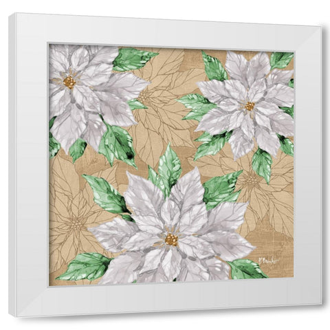 Fiona Poinsettias I White Modern Wood Framed Art Print by Brent, Paul