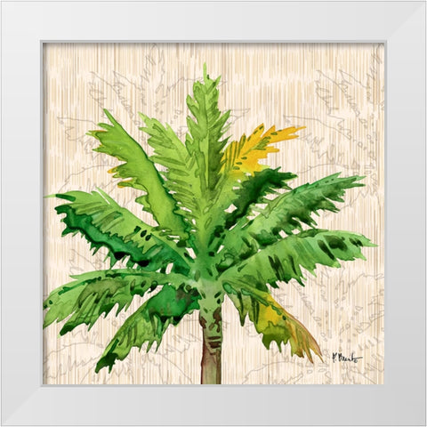 Hilo Palms I White Modern Wood Framed Art Print by Brent, Paul