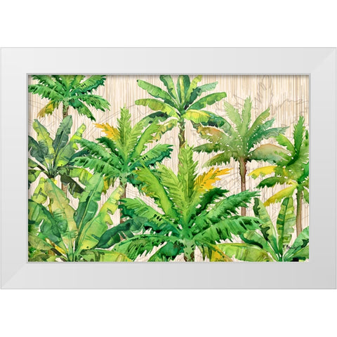 Hilo Palms Horizontal White Modern Wood Framed Art Print by Brent, Paul