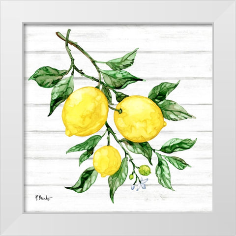 Sicilian Lemons III - Wood White Modern Wood Framed Art Print by Brent, Paul