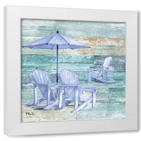 Coastal Lounge I White Modern Wood Framed Art Print by Brent, Paul