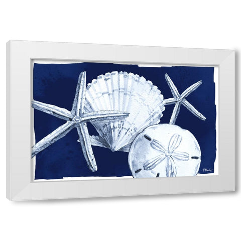 Dark Sea Horizontal White Modern Wood Framed Art Print by Brent, Paul