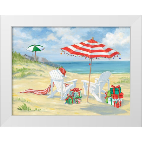 Holiday Perfect Beach I White Modern Wood Framed Art Print by Brent, Paul