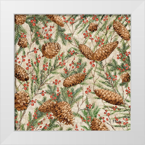 Frosted Forest Toss - Classic White Modern Wood Framed Art Print by Brent, Paul