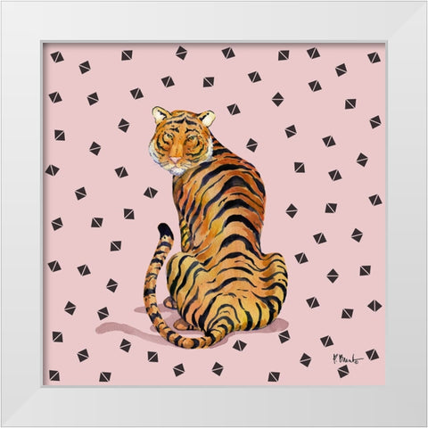 Serengeti Tiger II White Modern Wood Framed Art Print by Brent, Paul