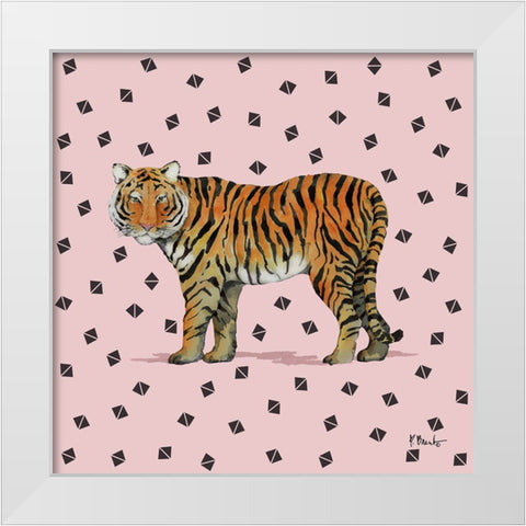 Serengeti Tiger IV White Modern Wood Framed Art Print by Brent, Paul
