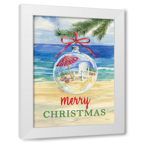 Beach Ornament Vertical White Modern Wood Framed Art Print by Brent, Paul