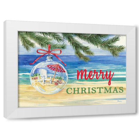 Beach Ornament Horizontal White Modern Wood Framed Art Print by Brent, Paul