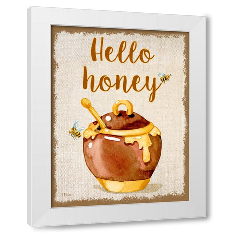 Honey Pot Vertical White Modern Wood Framed Art Print by Brent, Paul