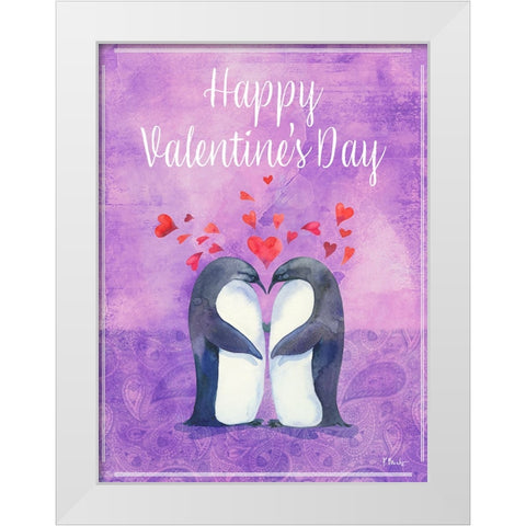 Love Birds I Vertical White Modern Wood Framed Art Print by Brent, Paul