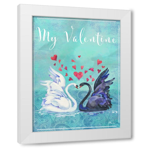 Love Birds II Vertical White Modern Wood Framed Art Print by Brent, Paul