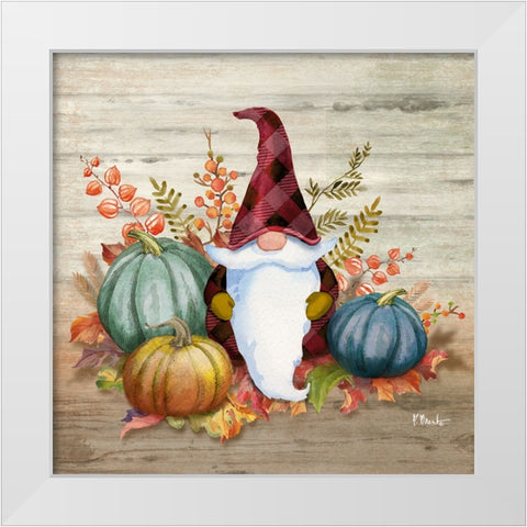 Autumn Gnome I White Modern Wood Framed Art Print by Brent, Paul