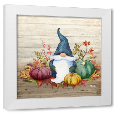 Autumn Gnome IV White Modern Wood Framed Art Print by Brent, Paul
